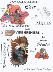 Affiche qui montre les animations proposées tout au long de l'année.